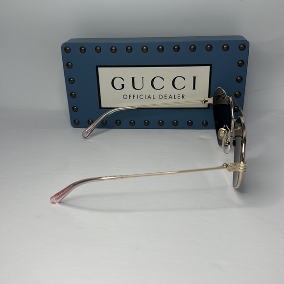 Ship same day - 💯 - New Authentic GUCCI Gold Heart Sunglasses - Picture 6 of 17